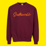 Southworld Neon Orange Burgundy Sweatshirt